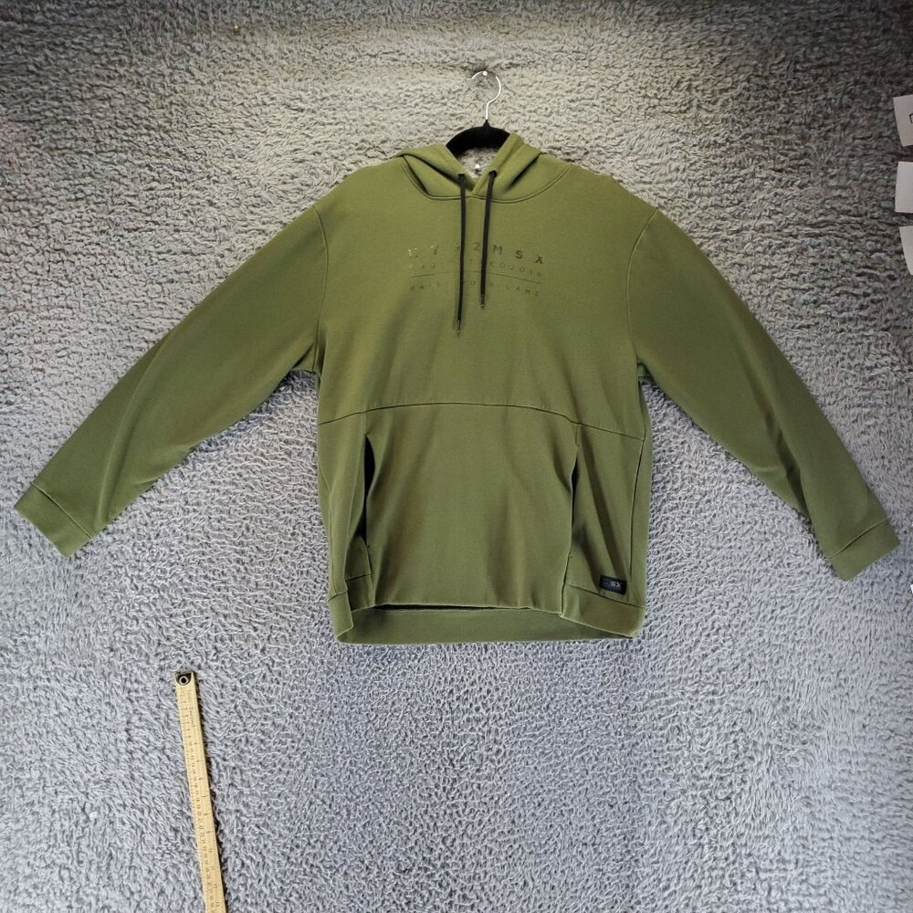 Michael Strahan Shirt Mens Large Green MSX Pullover Cotton Blend Hoodie